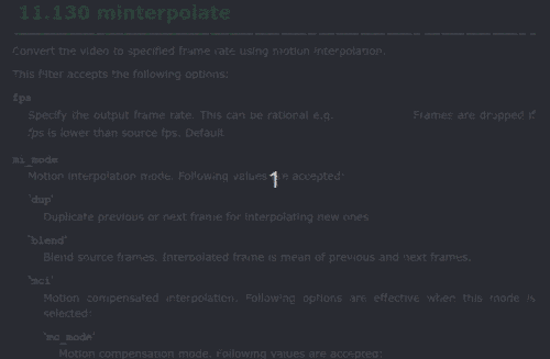 (mis)Using FFmpeg's Motion Interpolation Options
