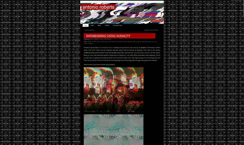 The earliest snapshot of the Databending in Audacity tutorial