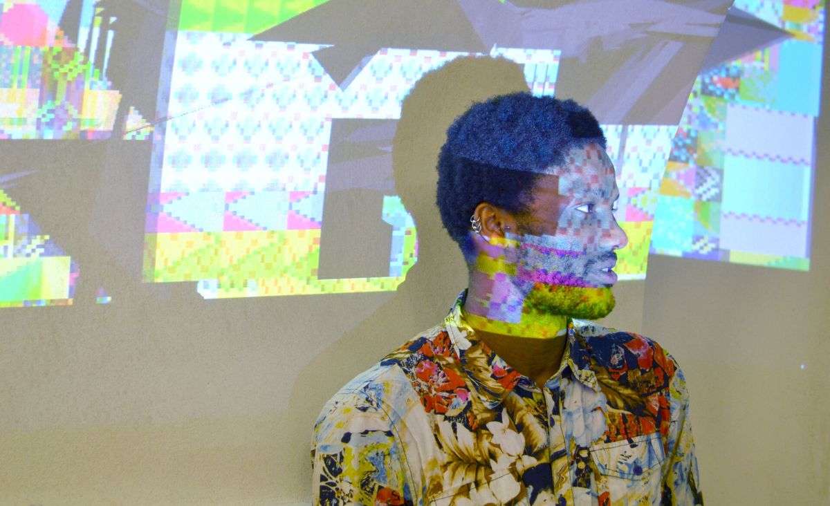 Installation view at Loud Tate: Code, photo by Rosemary Kirton