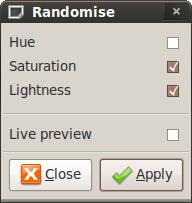 Randomise extension window
